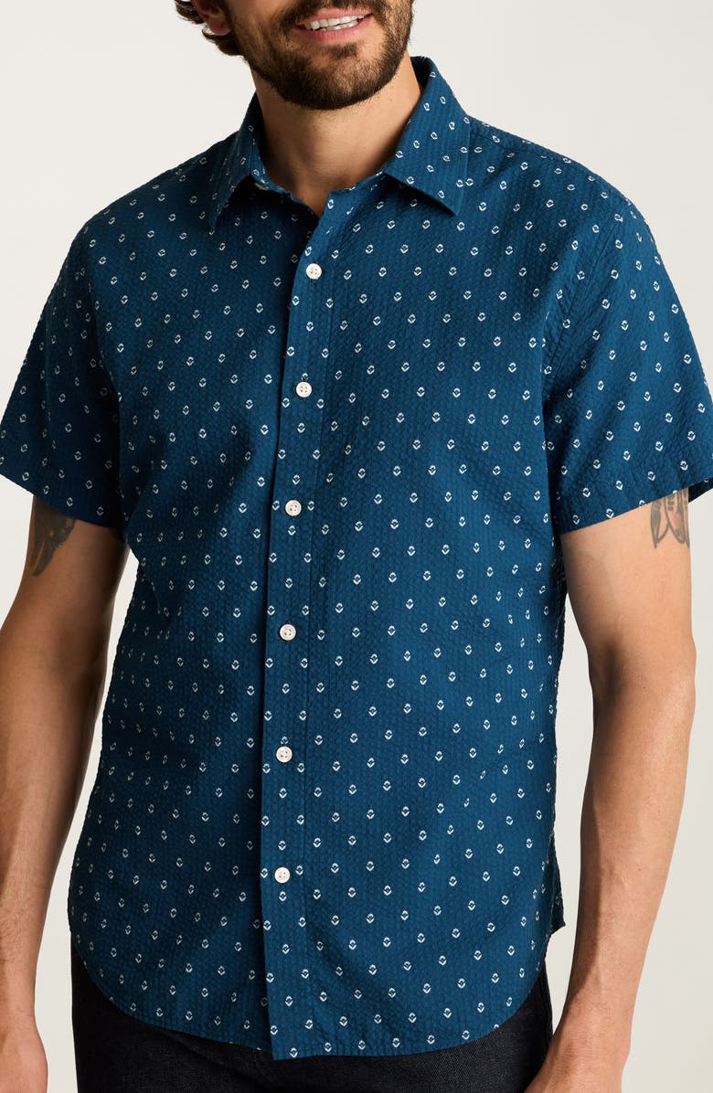 Bonobos Riviera Point Collar Seersucker Button-Up Shirt, Main, color, Antique Floral V7 C1