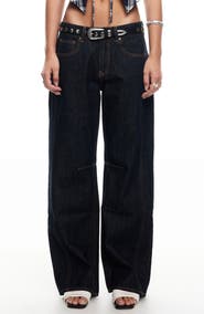 LIONESS Renacida Low Rise Wide Leg Jeans