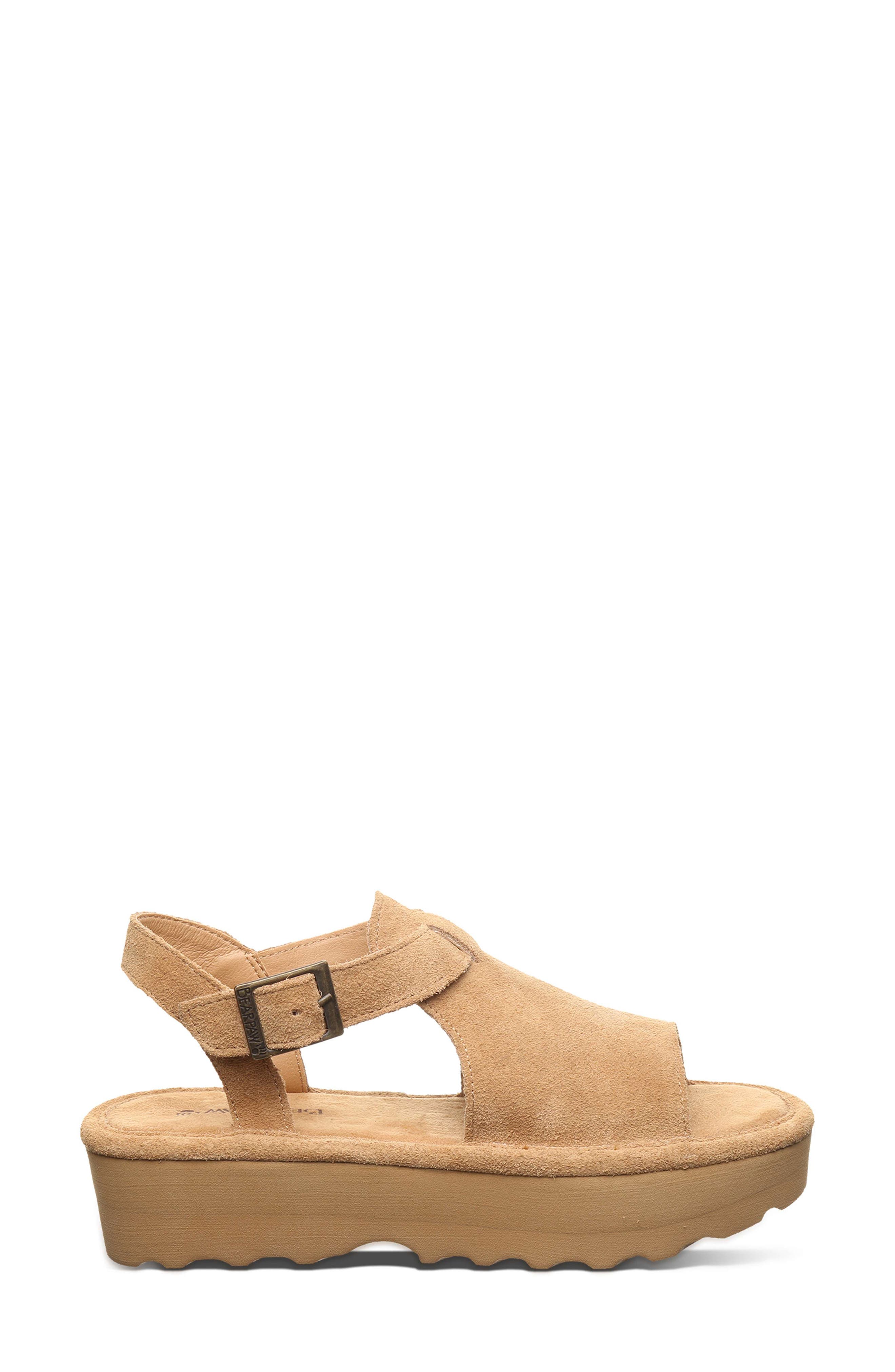 Ascend Faux Leather Wedge Sandal, Alternate, color, ICED COFFEE