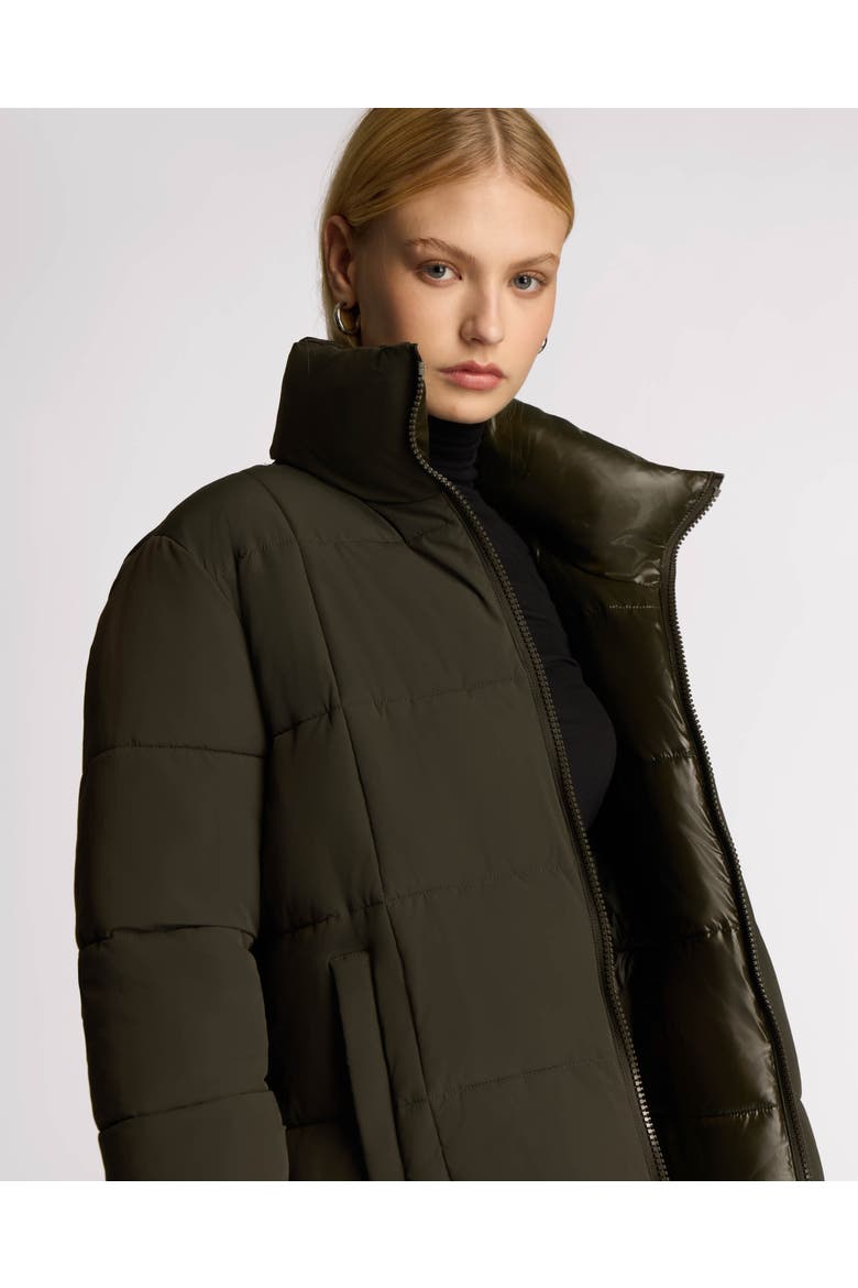 Winekka 2-in-1 Reversible Puffer with Oversized Removable Scarf, Alternate, color, Moss