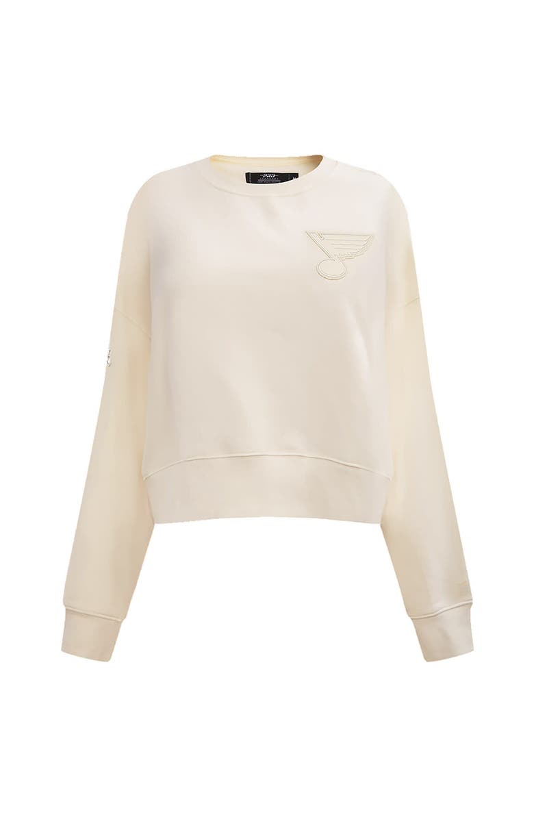 PRO STANDARD Women's Pro Standard Cream St. Louis Blues Neutral Pullover Sweatshirt, Alternate, color,