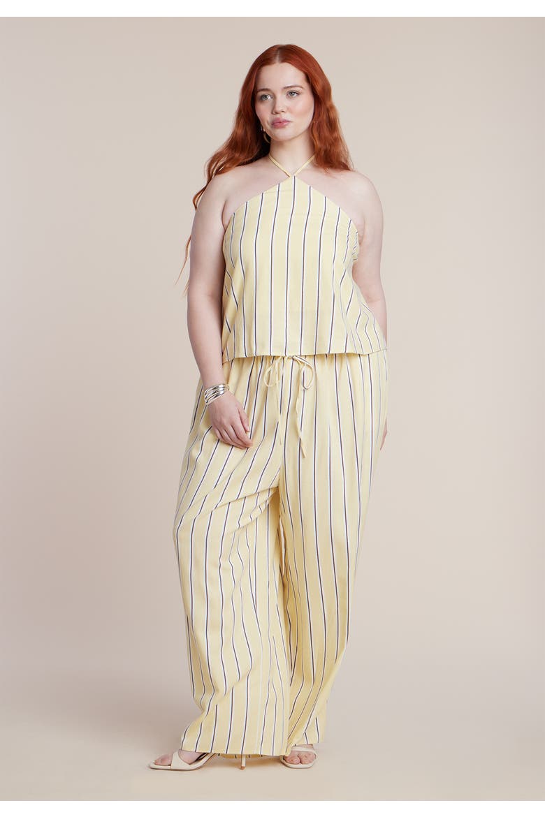 Linen Halter Top, Alternate, color, SUNLIGHT STRIPE
