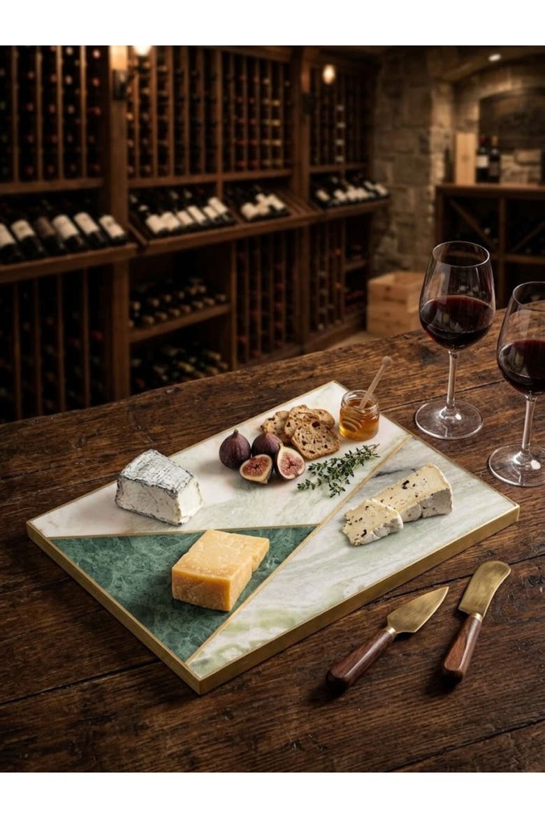 Brno Marble Cheese Board, Alternate, color, Shades of Green