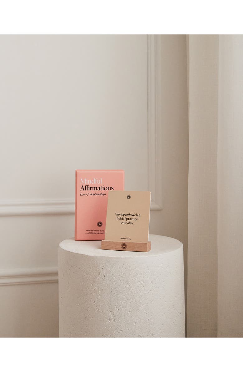 INTELLIGENT CHANGE Mindful Affirmations Love & Relationship Cards, Alternate, color, Pink