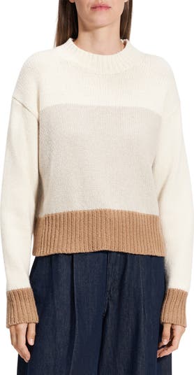 Sold ATM NWT Cashmere Blend Color Block Sweater Size XL Retail $295 #032