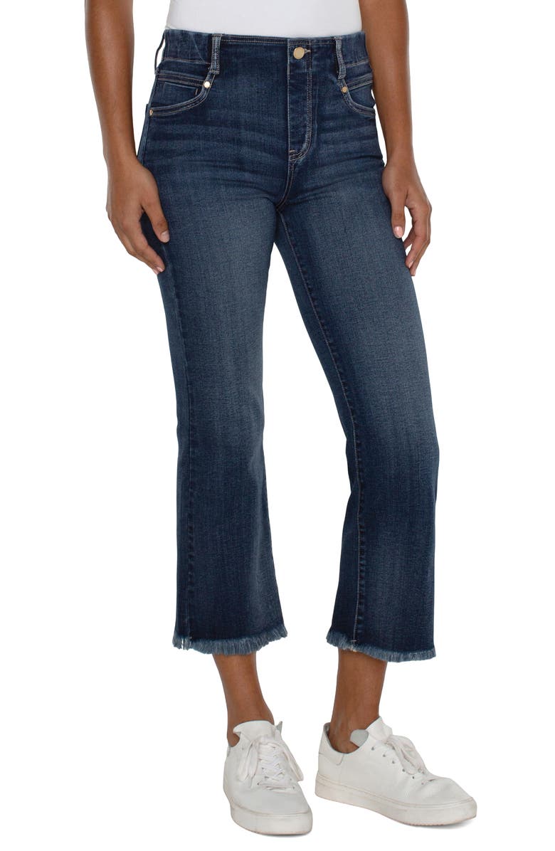 Liverpool Los Angeles Gia Glider Pull-On Crop Flare Jeans, Alternate, color, 