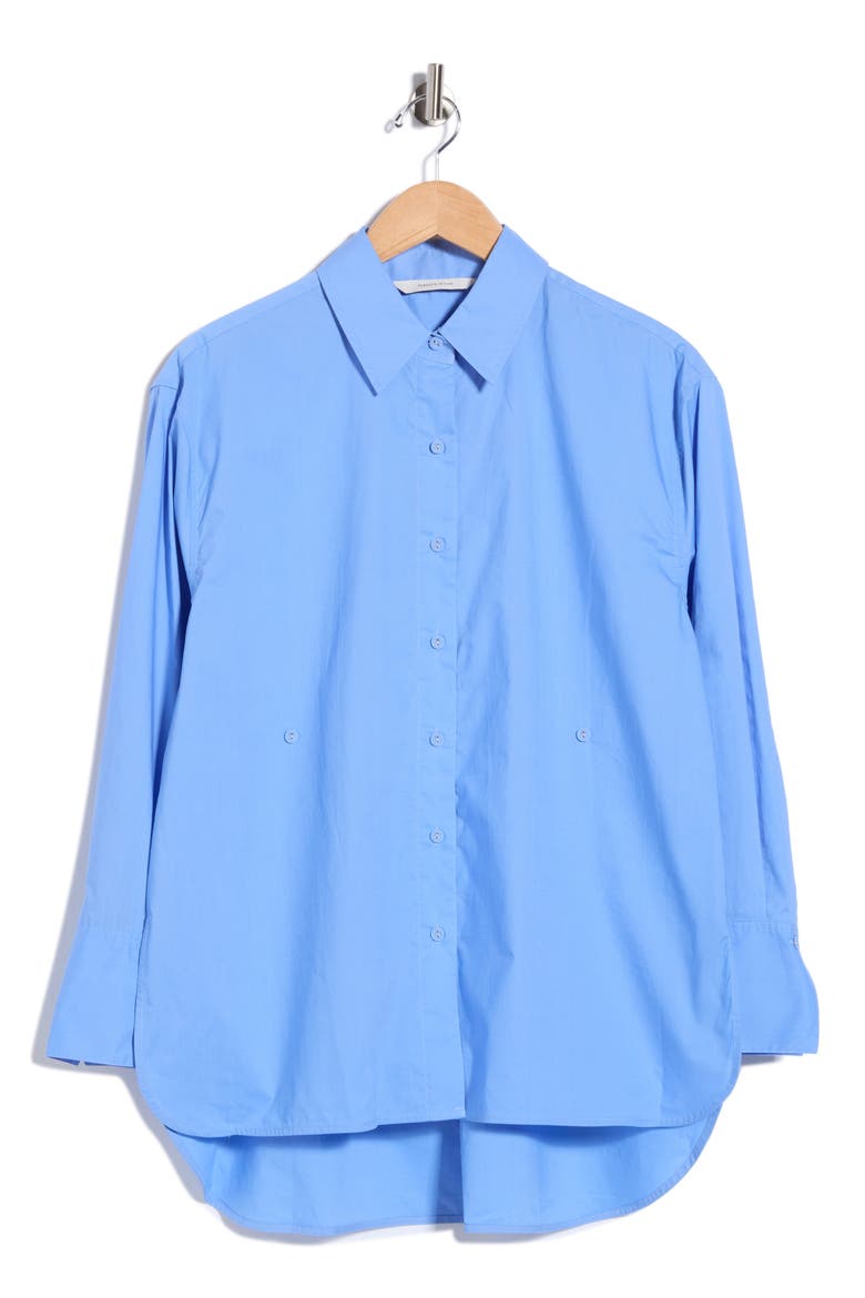 Yara Cotton Poplin Shirt, Main, color, BLUEBELL