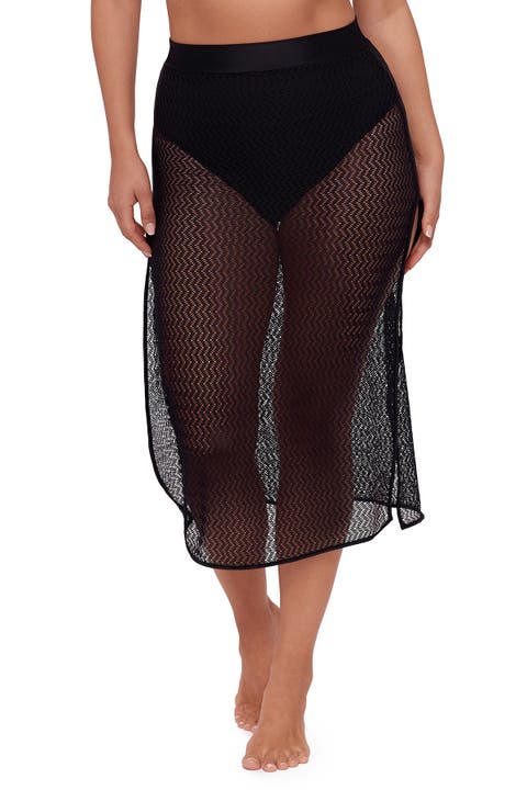 Side Slit Crochet Coverup Skirt