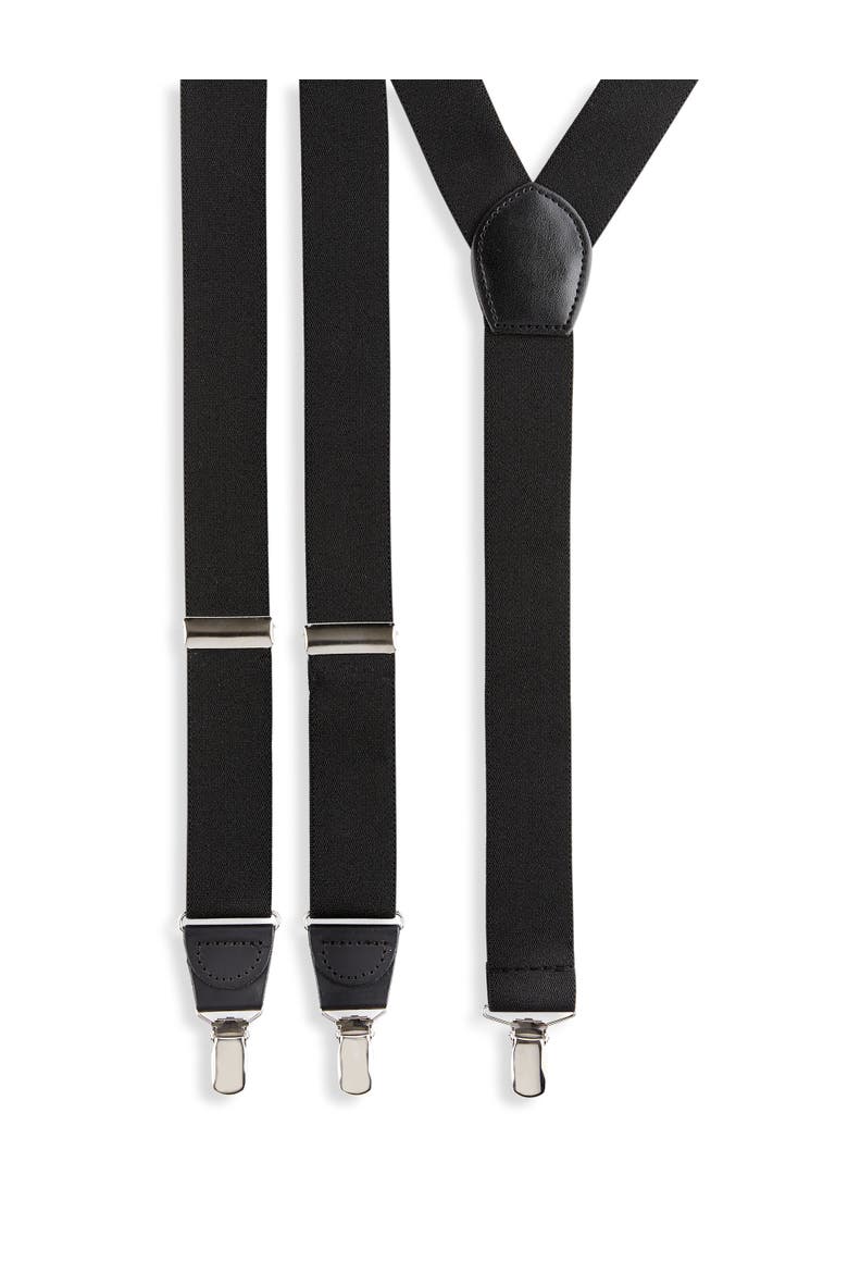 Big & Tall Y-Back Suspenders Boxed Set, Main, color, BLACK