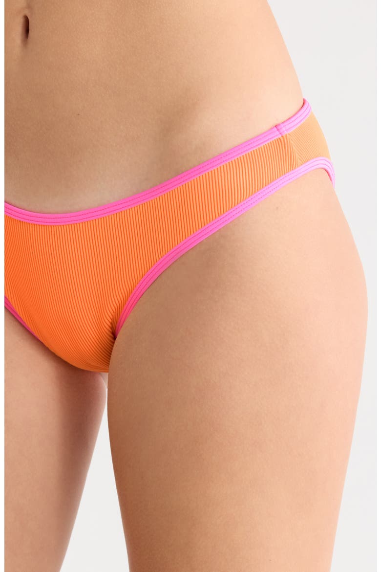 Modest Bind Bikini Bottoms, Alternate, color, PEACH POP