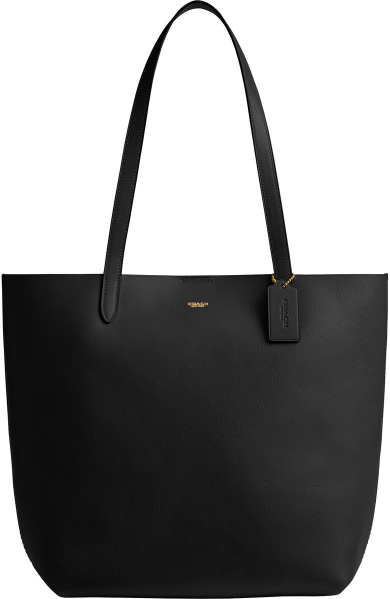 COACH manhattan natural grain leather tote, Main, color,