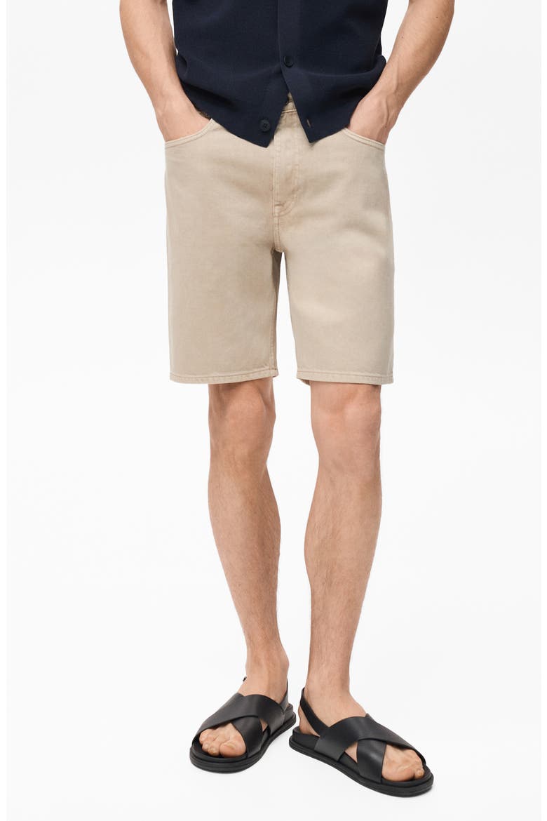 Denim Bermuda Shorts, Main, color, LIGHT/ PASTEL GREY