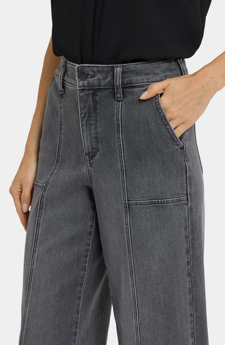 NYDJ Simone Seamed Raw Hem High Waist Wide Leg Jeans, Alternate, color, Dusty Ash