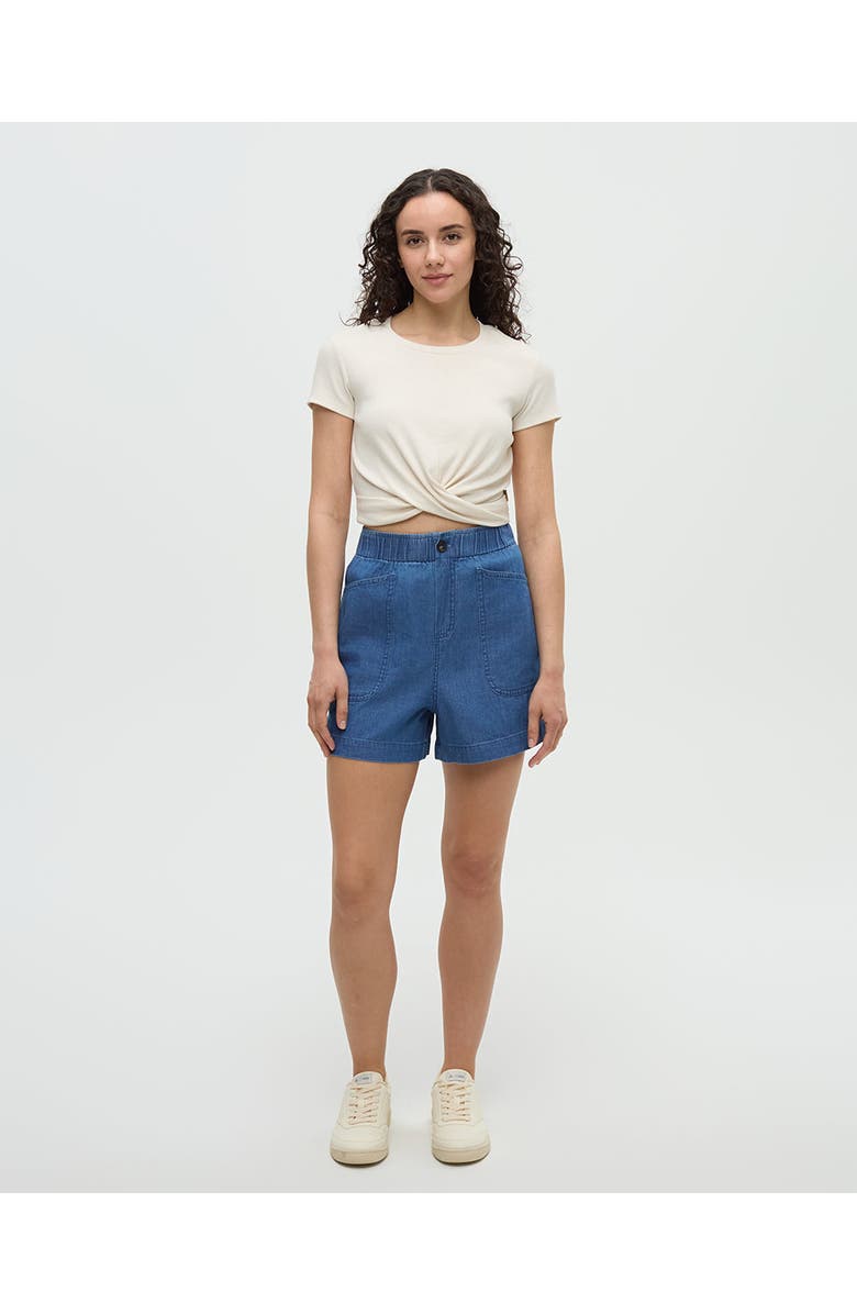 tentree Denim Cascades Short, Alternate, color, Mid Wash