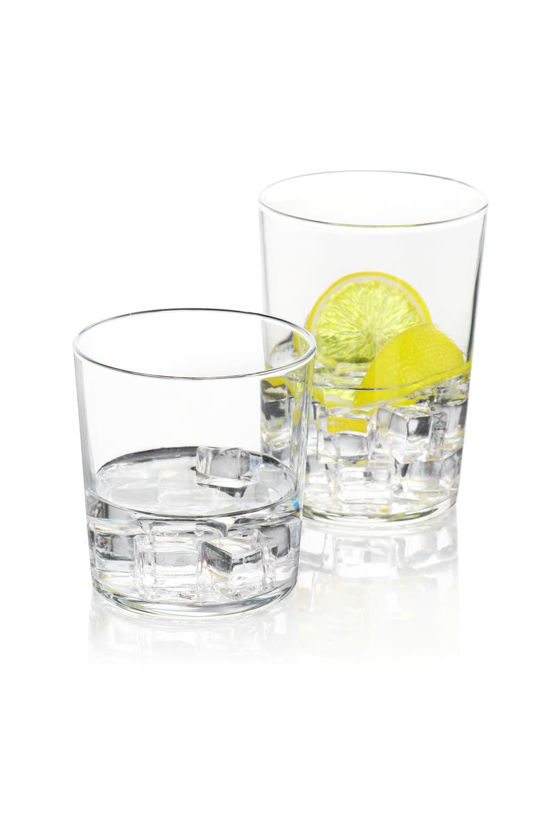 12 Piece Bowey Double Old Fashion and Highball Glassware Set, Alternate, color, Clear