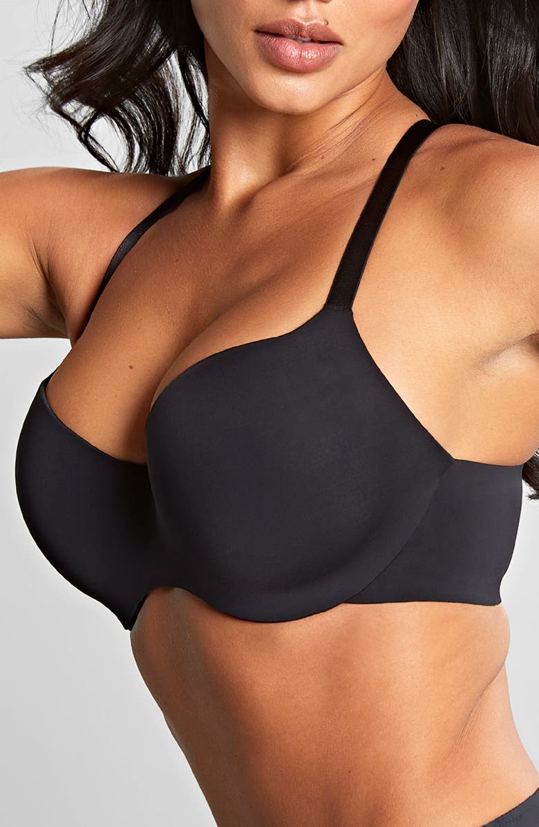 Panache 365 Underwire Smooth & Seamless T-Shirt Bra, Alternate, color, Black