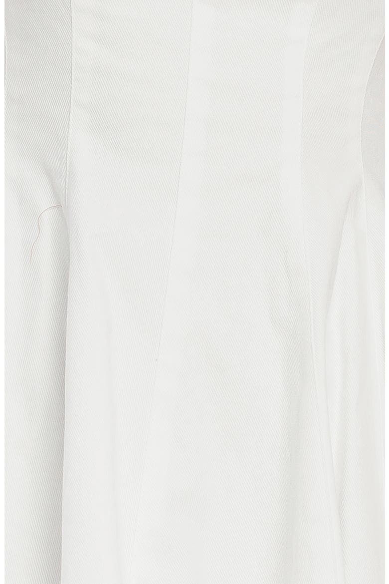 Bow Sleeveless Denim Fit & Flare Minidress, Alternate, color, WHITE DENIM