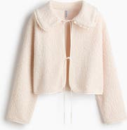 H&M Collared Bouclé Cardigan