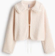 H&M Collared Bouclé Cardigan
