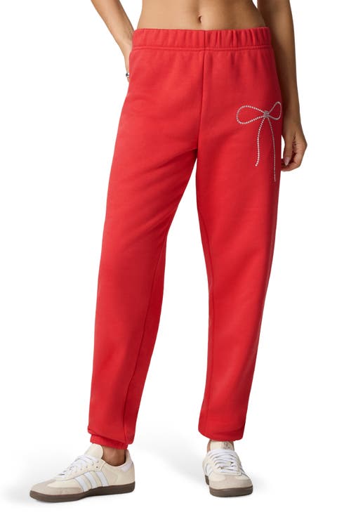 Crystal Bow Detail Joggers