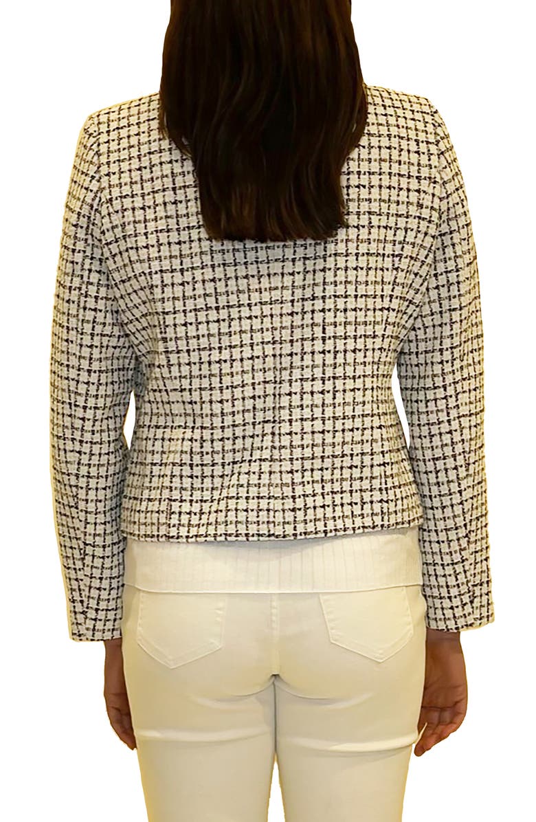 Jaclyn Smith Tweed Moto Jacket, Alternate, color,