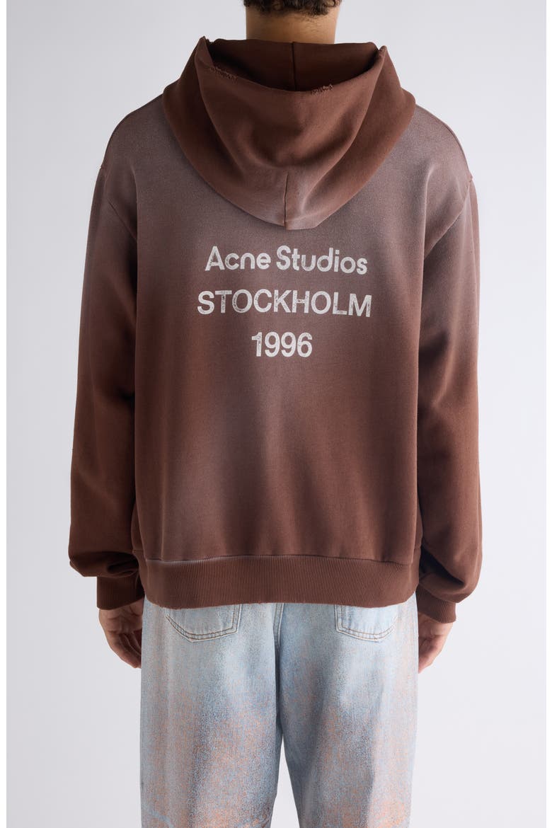 Stockholm Oversize Distressed Graphic Hoodie, Alternate, color, CHOCOLATE BROWN