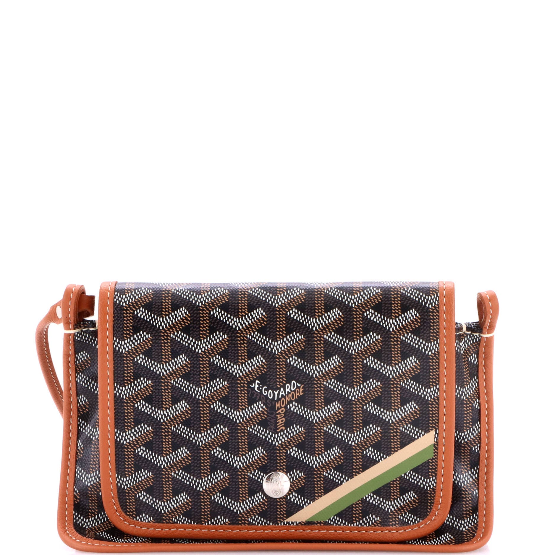 Plumet Clutch Wallet Printed Coated Canvas, Main, color, Brown