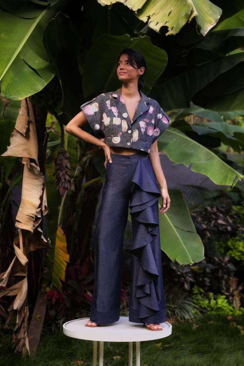Guayaba Crop Top, Alternate, color, CONCHITAS BLACK PRINT