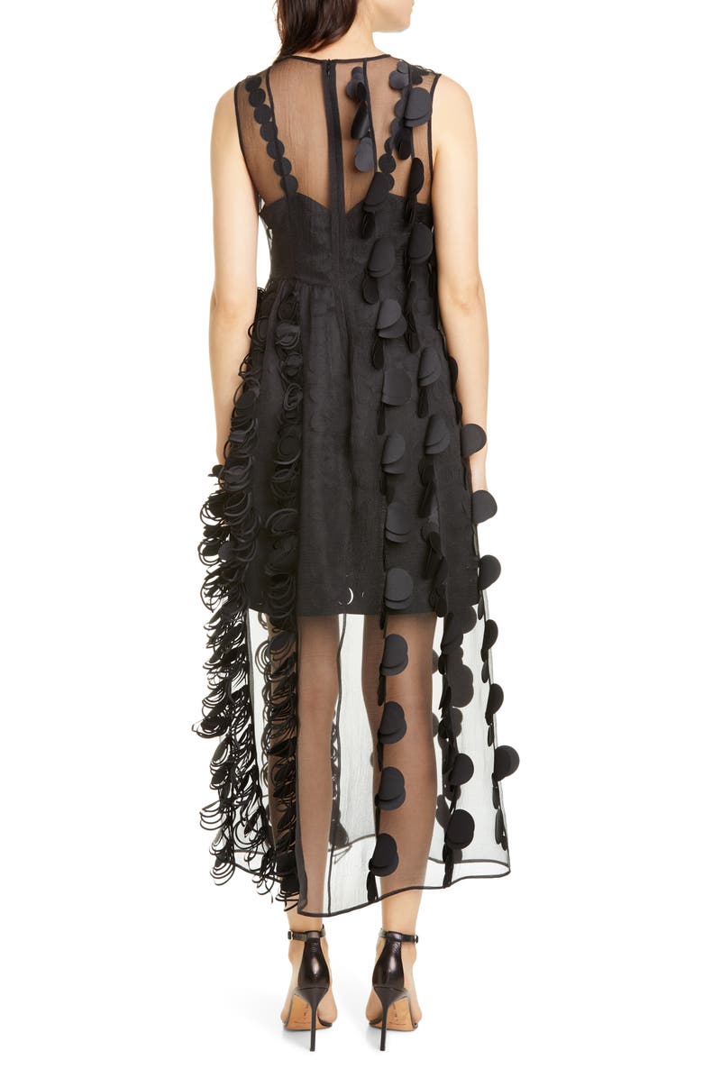 Paskal Laser Cut Dot Organza Midi Dress, Alternate, color, 