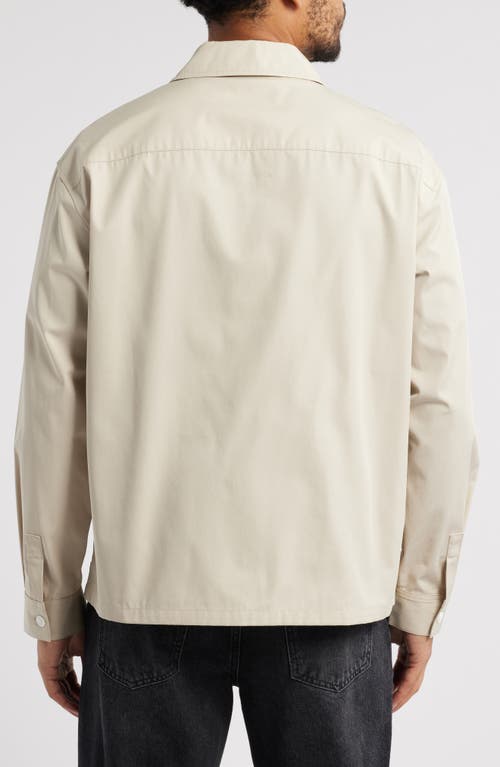 Frame Double Pocket Overshirt In Light Beige