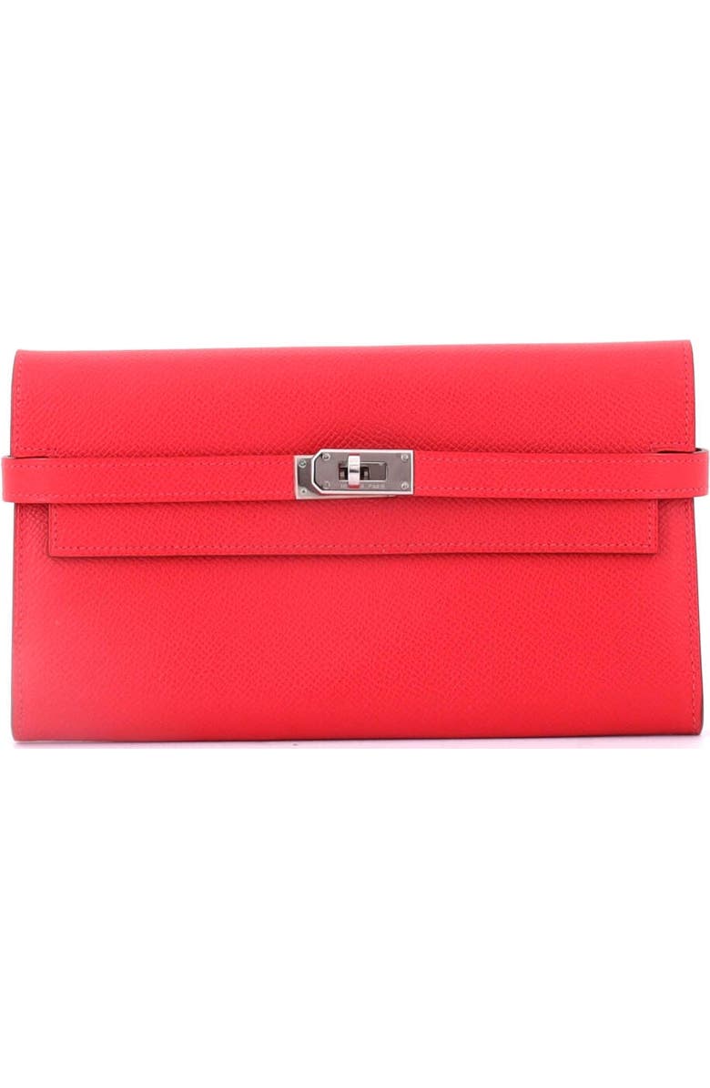 Pre-Owned Hermes Kelly Wallet Epsom Long, Main, color, Bougainvillier
