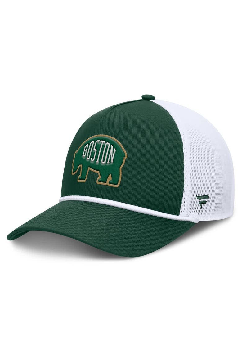Men's Fanatics Green/White Boston Bruins Bermuda A-Frame Adjustable Hat, Main, color, Green