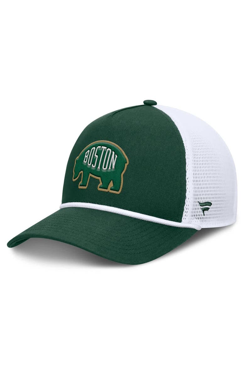 FANATICS Men's Fanatics Green/White Boston Bruins Bermuda A-Frame Adjustable Hat, Main, color, Green