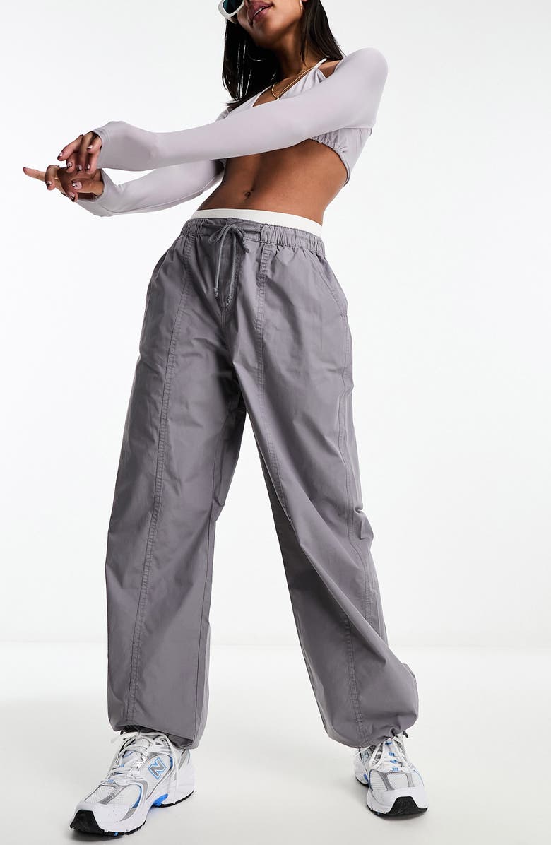 ASOS DESIGN Parachute Cargo Pants, Alternate, color,