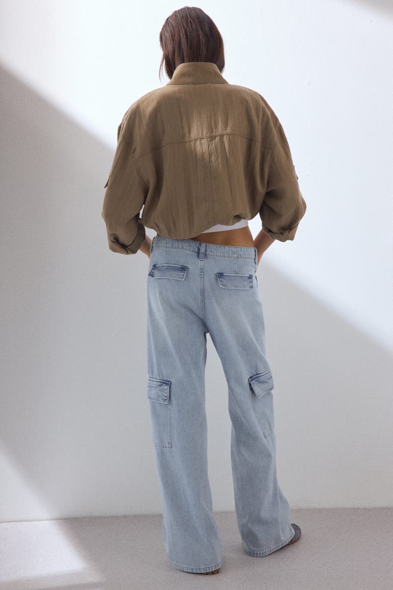 Wide-leg Regular Waist Jeans, Alternate, color, Light denim blue