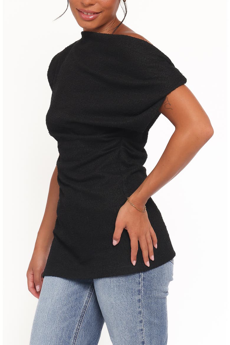 Selma One Shoulder Knit Top, Alternate, color, BLACK