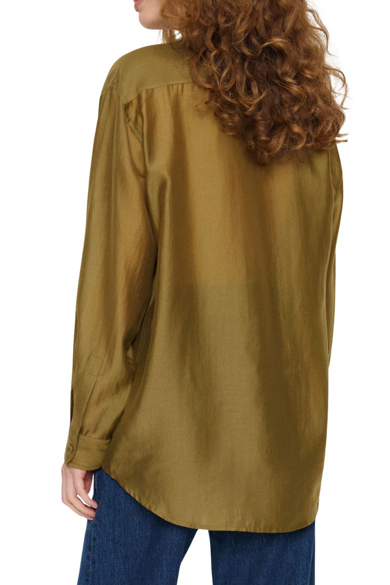 Eli Oversize Button-Up Shirt, Alternate, color, SHEER PEAR