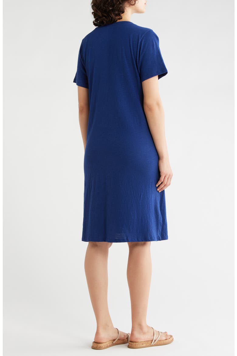 V-Neck Organic Cotton T-Shirt Dress, Alternate, color, DEEP DIVE