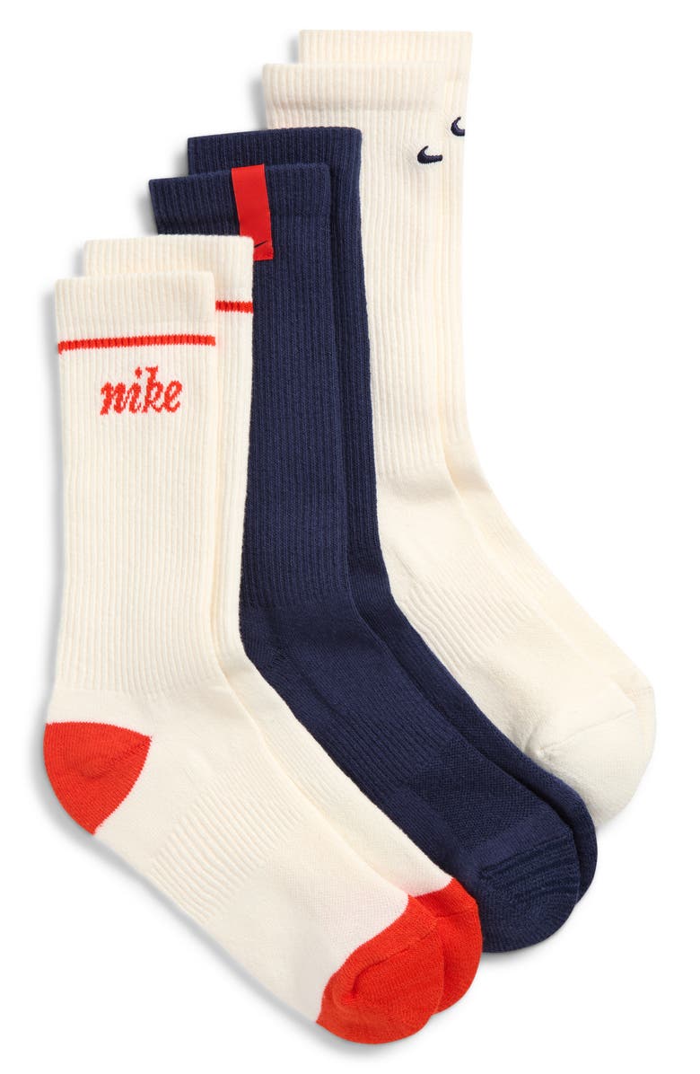 Nike Assorted 3-Pack Everyday Plush Cushioned Crew Socks, Main, color,