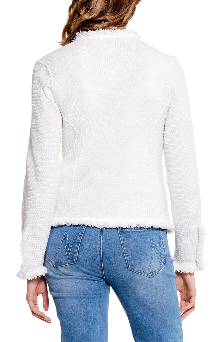 NIC+ZOE Fringe Mix Jacket, Alternate, color, Paper White