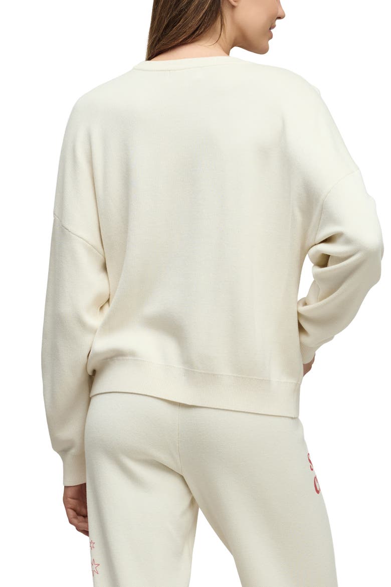 Smiley Sun Stars CozyChic Ultra Lite® Sweatshirt, Alternate, color, CREAM-LIGHT POPPY RED
