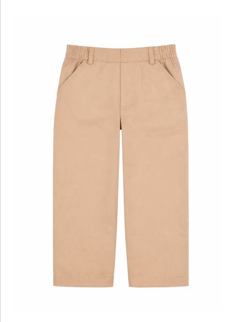 Khaki Twill Fake Fly Pants
