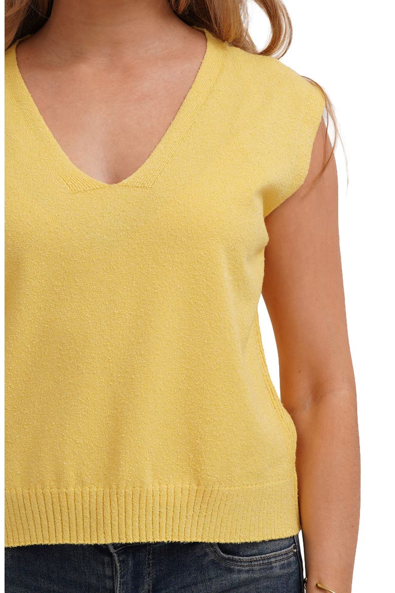 Sleeveless V-Neck Shell, Alternate, color, ACACIA