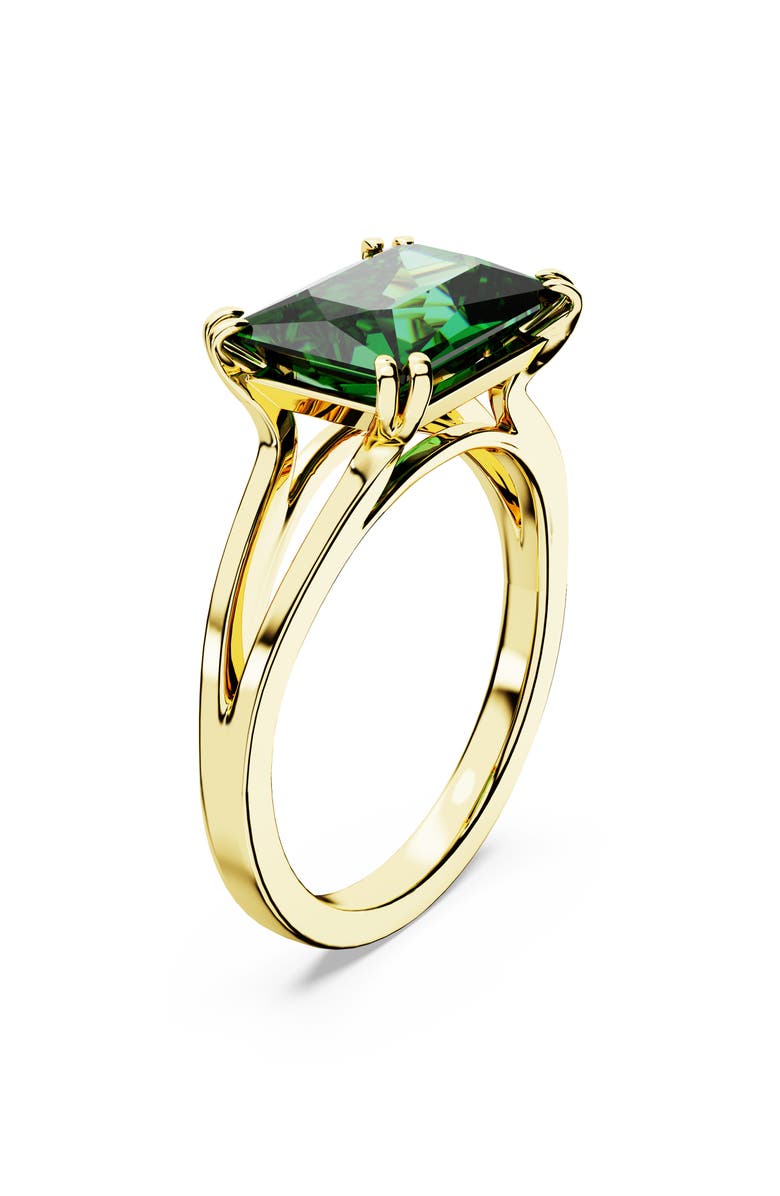 Swarovski Stilla Cocktail Ring, Alternate, color, Green