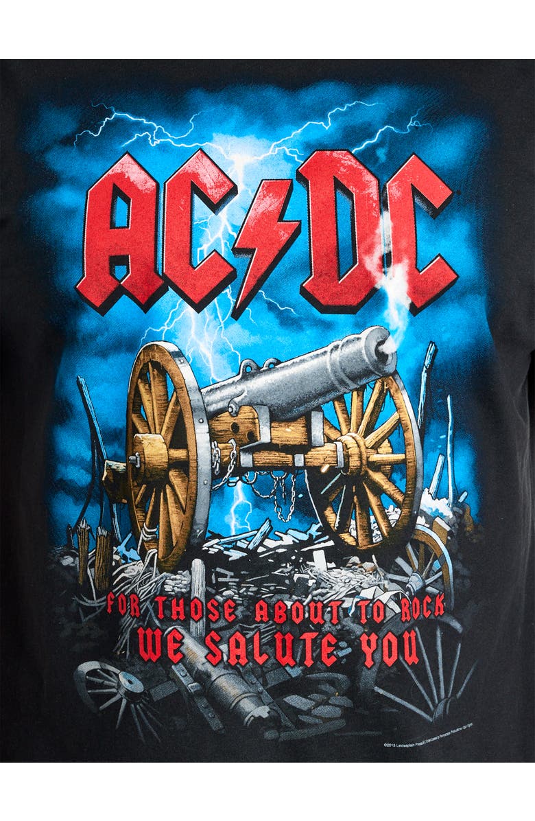 True Nation by DXL Big & Tall ACDC Cannonball Graphic Tee, Alternate, color, Black