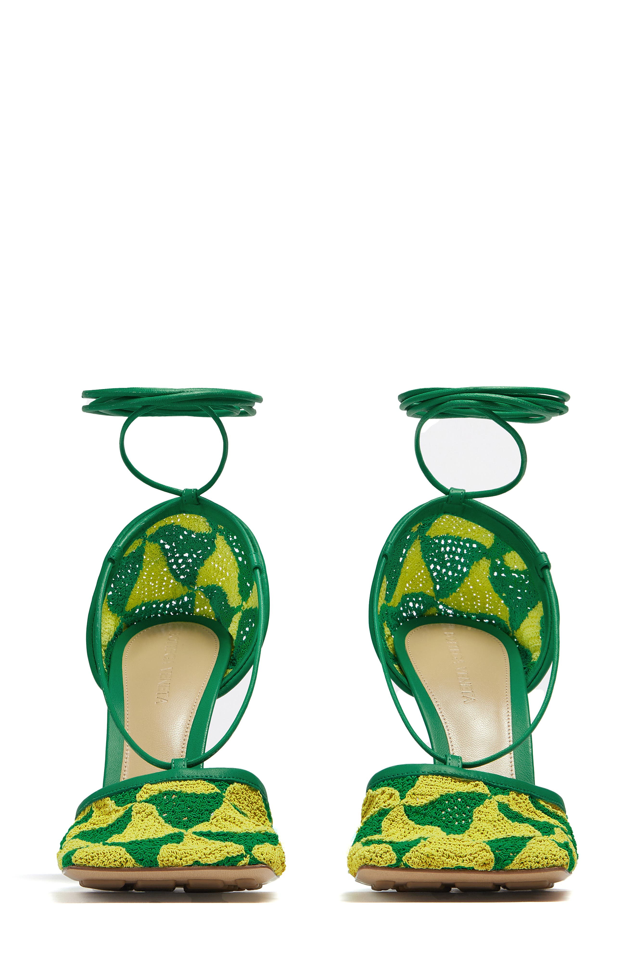 Crochet Stretch Square Toe Sandal, Alternate, color, KIWI PARAKEET
