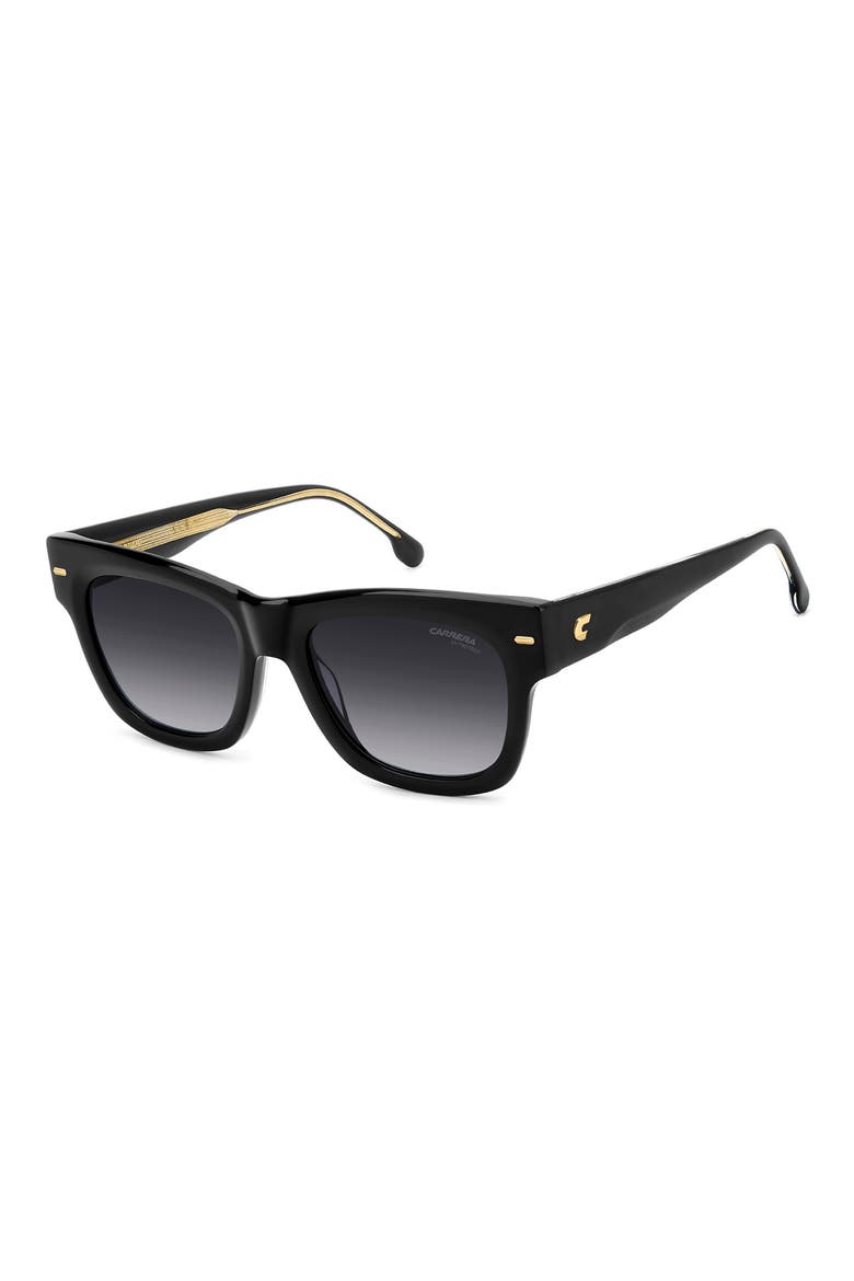 53mm Gradient Square Sunglasses, Alternate, color, BLACK/ DARK GREY SF
