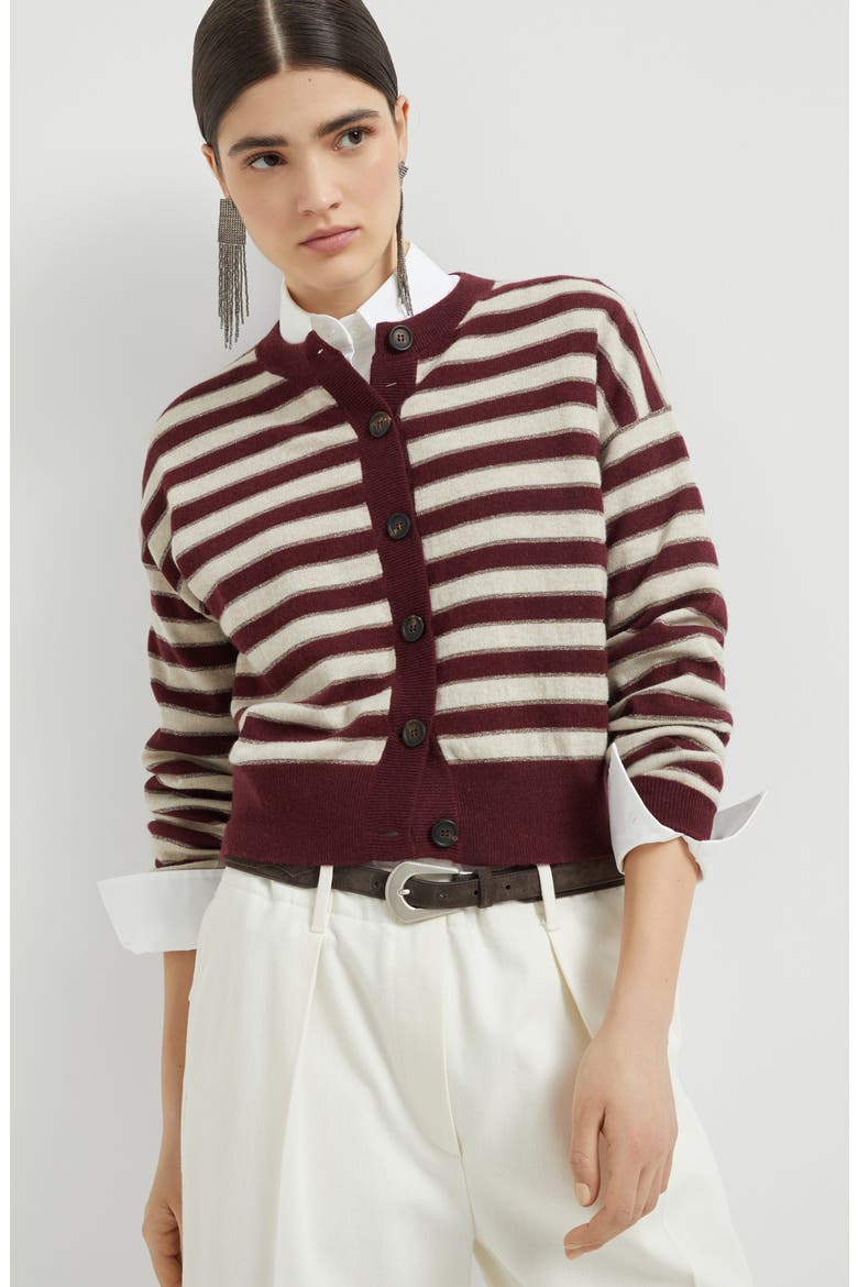 Cashmere cardigan, Alternate, color, Amaranth