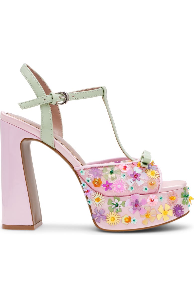 Betsey Johnson Melodie Platform Sandal, Alternate, color, Pink Multi