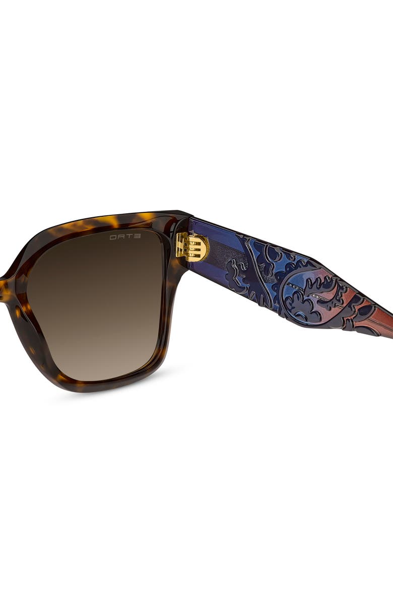 Etro 57mm Square Sunglasses, Alternate, color, Havana/ Brown Sf